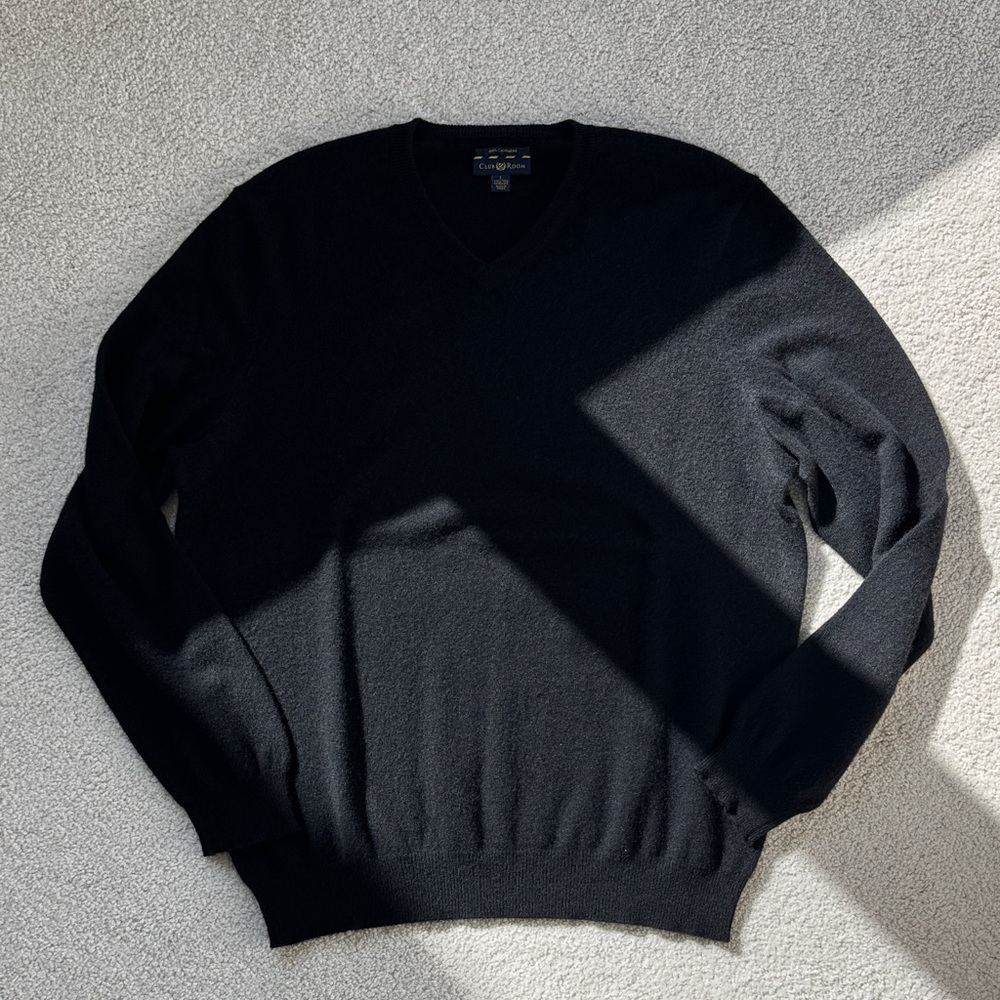 Men's Black Cashmere Sweater